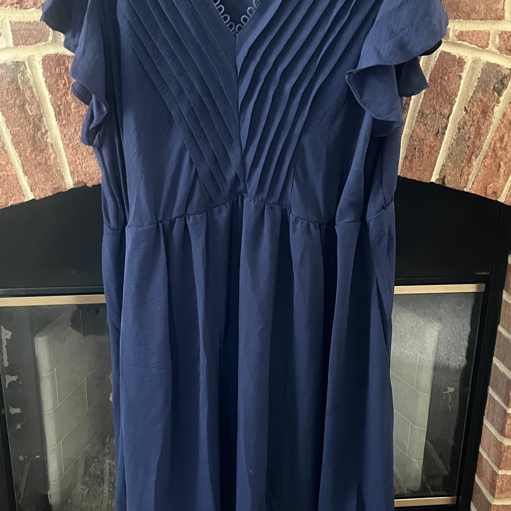 Bloomchic size 22/24 beautifully detailed blue dress. NWT